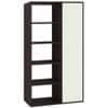 Nikola Large Crockery cum Bookshelf and Divider Unit in Antique Ebony Ivory Colour