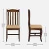 Sleev Sheesham Wood Dining Chairs in Provincial Teak Finish Set of 2