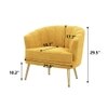 Carl Solid Wood Accent Chair in Yellow Colour
