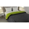 Falguni 
Dark Grey - Lemon Green Solid 250 Gsm Microfiber Single Bed Comforter