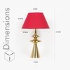 Gloucester Metal Table Lamp With Maroon Cotton Shade
