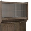 Klint Solid Wood Crockery cum Bar Cabinet in Danish Walnut Finish