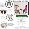 Levi Solid Wood  Ottomon in  Beige Colour
