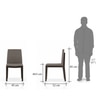 Galatea Solid Wood Dining Chair in Teak Finish & Grey Colour - Set of 2