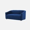 Camro Fabric Sofa (Navy Blue)
