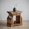Anderby Sheesham Wood End Table in Rustic Teak Finish