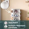 360° Rotating Shoe Rack 5-Tier in White – Modern Revolving Shoe Storage Stand