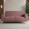 Veniza Velvet 2 Seater Sofa In Peech Colour