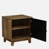 Holmes Mango Wood Hand Painted Multicolour 1 Door Small Cabinet In Natural Finish