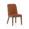 Anderson Solid Wood Dining Chair in Danish Walnut Finish & Nappa Tan Leatherette Colour
