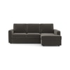 Apollo Compact Sofa (Colour : Smoke, Cushion : Hard, Back Type : Regular, Seating Capacity : Right Aligned 2 Seater + Right Aligned Chaise)
