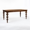 Baina Solid Wood 6 Seater Dining Table in Brown Finish