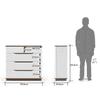 Baltoro Engineering Wood Chest of 5 Drawers in White Finish