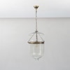 Nolan  Ceiling Pendant Light In Transparent  Glass & Brass Finish Metal