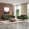 Vetra 2 Seater Leather Sofa In Olive