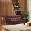 Waverly 2 Seater Leather Sofa in Deep Burgundy Colour