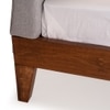 Garren Upholstered King Size Non Storage Bed in Dark Oak Brown