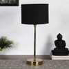 Black cotton with Metal Gold Table Lamp