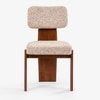 Akar Solid Wood Dining Chair in Beige Colour