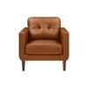 Shlok PU Leather Accent Chair- Light Brown