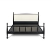 Archie Spindle Solid Wood King Non Storage Bed in Black Colour