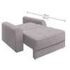 Calliro  Pull Out Sofa cum Bed  in Grey Colour