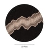Handmade Round Natural Wool Rug Abstract Canyon Black 10 Feet Carpet