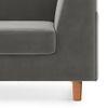 Rubik Luxe 3 Seater Fabric Sofa in Ash Grey Velvet Colour