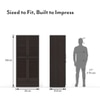 Bennis Engineered Wood 2 Door Wardrobe Without Mirror in Dark Walnut Finish