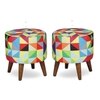 Seraphina Solid Wood  Ottomon in  Multicolor Colour