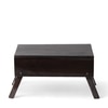Ohio Sheesham Wood Foldable Laptop Table with Side Drawer in Mahogany Finish