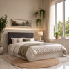 Prana Engineered Wood Queen  Size Bed With Hydraulic Storage (Melamine Finish, White Colour)