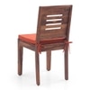 Capra Solid Wood Dining Chair in Teak Finish & Burnt Orange Colour - Set of 2