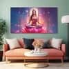 The Castle Decor Goddess Laxmi Wall Painting Wooden Framed 27x48 Inch (Style 8)