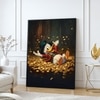 The Castle Decor Cartoon Millionaire Duck Wall Art Framed Painting 20x30 Inch