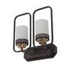 Eliante Modern Wall Lights Mild Steel, Glass & Glass Material Brown,Gold & White Finish