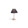 Rome Blue Natural Fiber Shade Table Lamp with Steel Steel Base