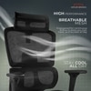 Imperia Pro Ergonomic High Back Study Chair with Headrest in Black Colour