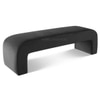 Floran Velvet 2 Seater Ottoman Bench in Dark Grey  Color