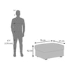 Apollo Compact Sofa (Colour : Steel, Cushion : Hard, Back Type : High Back, Seating Capacity : Right Aligned 3 Seater + Right Aligned Chaise + Ottoman)