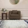 Windsor Premium 1 Seater Fabric Sofa in Truffle Beige Velvet Colour