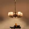 Devansh Solid Wood Electric Wall Light in Orange Colour with Orange Shade Count of 1 Light