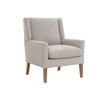 Leston Boucle Fabric Lounge Chair in White Colour