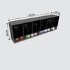 Aluminium Black Profile 6 Tinted Glass Handless Shutter  In Slate Grey Finish