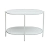 Crema Outdoor Table Set with 1 Table and 2 Chairs in Ivory White