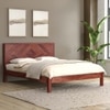 Dado Solid Wood Queen Non Storage Bed in Brown Colour