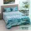 Multi shade digital Print 400 Tc Cotton Flat Super King Size Bedsheet With 2 Pillow Cover