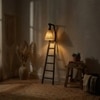 Stairway Beige Jute Floor Lamp with Beige Jute Base