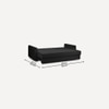 Flycon 3 Seater Pull Out Sofa cum Bed  in Black Colour