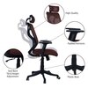 Zeeazyana High Back Ergonomic Chair in Brown Colour